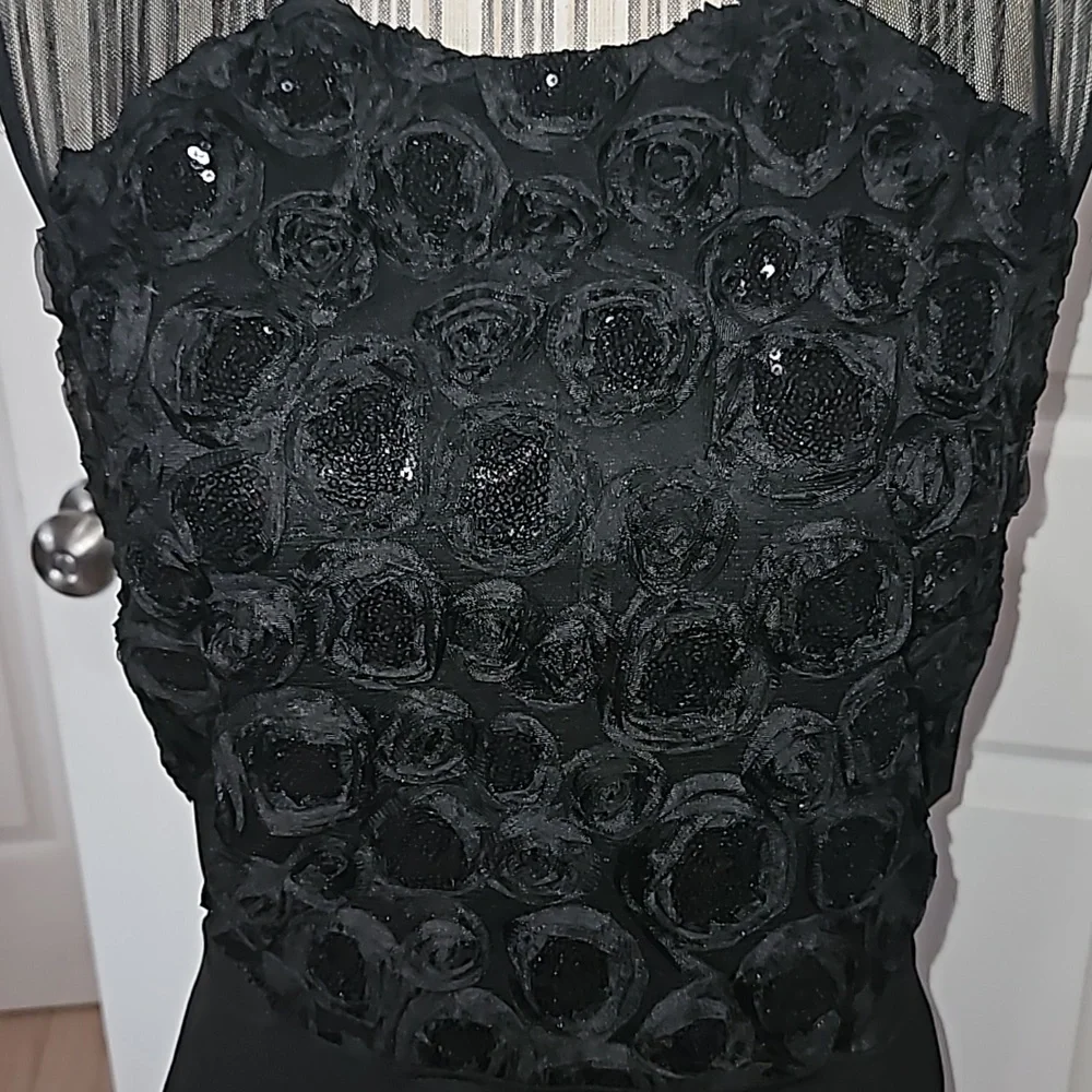 ENFOCUS STUDIO Women Black Sequin Ribben Gown Size 12 - Picture 5 of 14